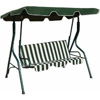 Costway – Balancelle de jardin sur pied 3 places – Structure en acier – Toit en polyester imperméable et résistant UV – Dimensions 170x110x153 cm