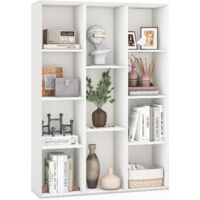 Costway – Bibliothèque à 11 cubes – Étagère moderne en mdf – Dimensions 24 x 74 x 106 cm – Kits anti-basculement inclus – Rangement pour salon, chambre, bureau