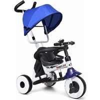 Costway Tricycle Bebe Multifonction Pliable Poussette Avec Pare Soleil Et Tige Poussoir Pour Enfant 1 5 Costway Tricycle Bebe Multifonction Pliable Poussette Avec Pare Soleil Et Tige Poussoir Pour Enfant 1 5