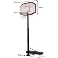 KESSER® Panier de Basket-Ball Haut de Gamme avec Support - roulettes