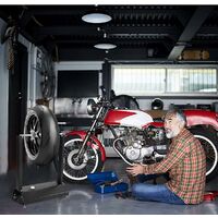 SUBTLETY Cônes Réglables Appareil D'Équilibrage Roues Moto SUBTLETY - Avec Cônes Réglables Et Niveau à Bulle Support Stabilité Métal
