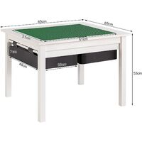 Costway Table D Activites Pour Enfant Avec 2 Tiroirs De Rangement Table Pour Dessiner Manger Apprentissage