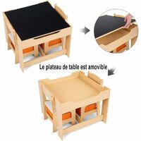 COSTWAY 6 en 1 Table Enfant Pliable avec Chaise et Plateau Double Face & Rotatif, Chevalet Enfants en HDPE avec 105 Blocs & 6 Marqueurs & 1 Gomme, Charge 75kg pour Enfants COSTWAY 6 en 1 Table Enfant Pliable avec Chaise et Plateau Double Face & Rotatif, Chevalet Enfants en HDPE avec 105 Blocs & 6 Marqueurs & 1 Gomme, Charge 75kg pour Enfants
