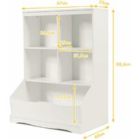 Meuble Rangement Jouets 3 Étages BELLE VOUS - 9 Bacs Tissu - Enfant Et Bébé