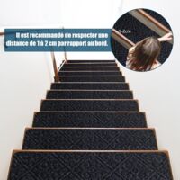 TASICA Lot De 15 Tapis D'escalier D'intérieur Antidérapants Avec Outil De Mesure Tapis Descalier Avec Outil De Mesure Tapis Descalier Pour Marches En Bois Tapis Descalier Avec Adherence Solide TASICA Lot De 15 Tapis D'escalier D'intérieur Antidérapants Avec Outil De Mesure Tapis Descalier Avec Outil De Mesure Tapis Descalier Pour Marches En Bois Tapis Descalier Avec Adherence Solide