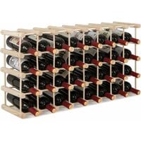 Casier à Vin Présentoir de Bouteilles de vin Rangement pour Cuisine  Comptoir de Bar en Bambou - Costway