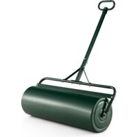 Costway – Rouleau à gazon en métal 63L – Poignée détachable – Remplissage eau/sable – Dimensions 99 x 30 x 137 cm – Pour pelouse uniforme