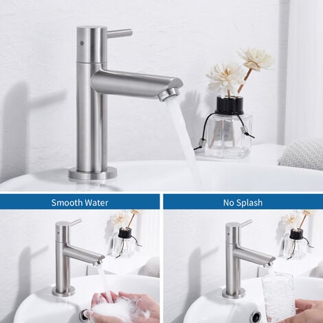 Rubinetto alto bagno inox con getto a cascata - Le Chic Arredamenti