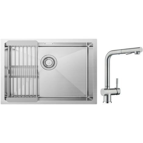 Testina Spruzzatore Per Lavello Cucina &ndash; Finitura Nichel Spazzolato &ndash; Facile Installazione