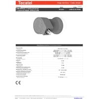 Tecatel K80C1LSCC - Kit parabólica de 80 cm (Soporte, LNB Universal, Cable y Conectores), Color Blanco
