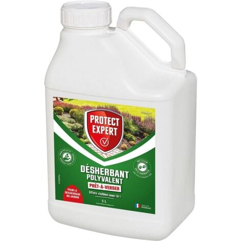 PROTECT EXPERT – Désherbant Polyvalent Prêt-à-Verser 5L  Élimine Rapidement les Mauvaises Herbes  Format Économique