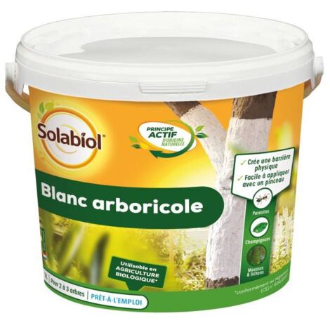 Solabiol SOBLANC3 Blanc Arboricole 3L - Protection naturelle pour troncs d'arbres (1/3)