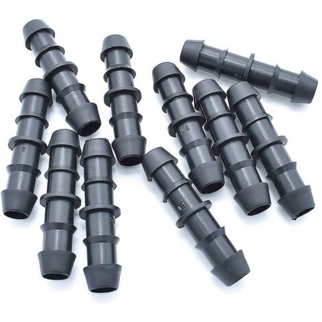 Multitanks – Lot de 10 raccords de jonction cannelés 16x16 mm – En PEHD pour micro irrigation – Connexion étanche et fiable