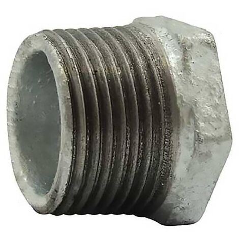 Réduction simple male/femelle en fonte maléable galvanisé Ø A: 2''1/2 Ø B: 1''1/4 (1/3)