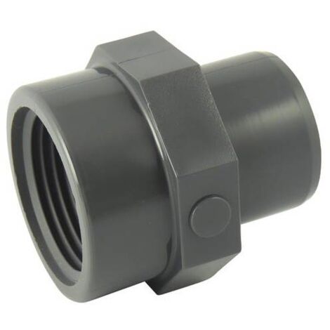 Adaptateur Male à coller / femelle à visser en PVC Ø A: 32mm Ø B: 1'' (1/3)