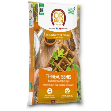 Terreau Semis et Bouturage Or Brun 20L : pour des jeunes pousses épanouies