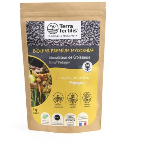 Fertilisant Potager Mycorhizé à base de Biochar – pour des légumes sains et des sols vivants Sachet 1 kg