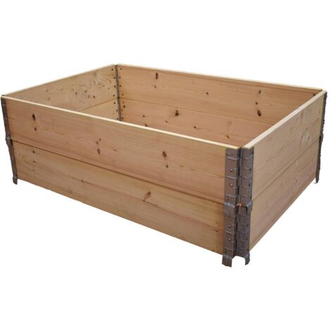 Carré potager en bois naturel 1200 x 800mm   hauteur 390 mm