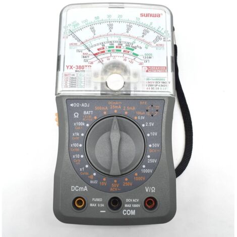 Multimètre analogique SUNWA YX-380TR multimetre ohmmetre amperemetre (1/2)