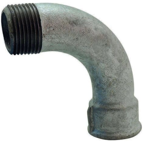Coude 90° à grand rayon en fonte maléable galvanisée male femelle Raccord EN 10242 1''1/2