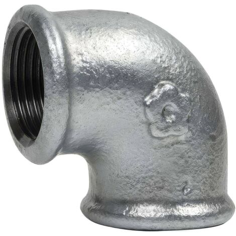Raccord Coude 90° Femelle/Femelle  Fonte Malléable Galvanisée EN 10242 3/4''