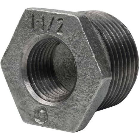 Réduction Simple Mâle/Femelle en Fonte Malléable Galvanisée - L'Excellence Anti-Corrosion Ø A: 2''  Ø B: 1''1/2