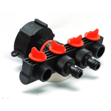 Raccord S60x6 femelle - sortie 4 voies arrosage (1/2)