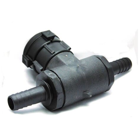 Raccord femelle S60x6 écrou tournant avec Té et double sortie cannelée male 25mm (1/3)