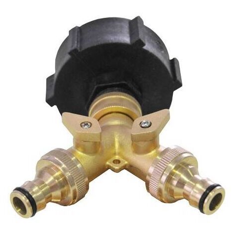 Sélecteur 2 voies en laiton pour cuve IBC (1/3)