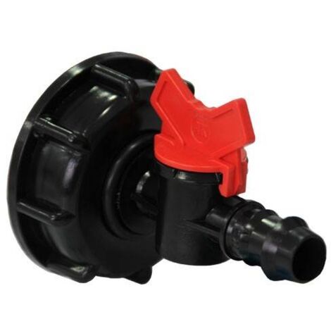 Raccord avec mini vanne canelée 20mm male (1/2)