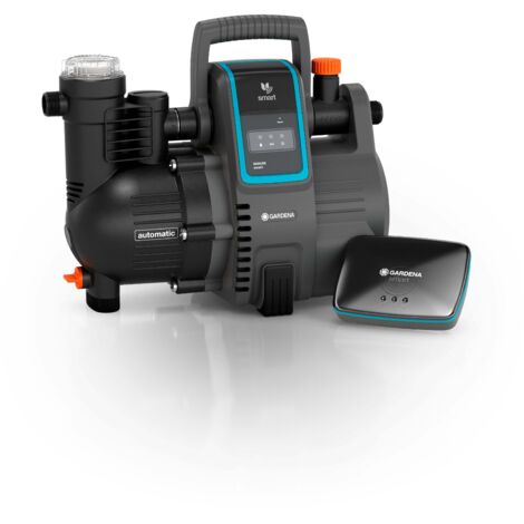 GARDENA Kit pompe automatique maison et jardin GARDENA smart 5000/5. Livrée avec boîter smart Gateway. Pompe connectée. 1300 W. Jusqu'à 5000 l/h à 5 bar. (19106-20) (1/5)