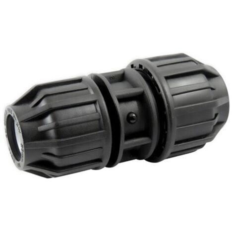 Raccord PE compression réduit Ø32-25 – Manchon à compression en polypropylène – Joint lubrifié et écrou ergonomique – Pression max 16 bars – Ezfitt