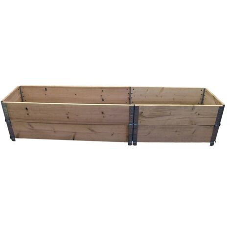 Carré potager en bois naturel 2000 x 400mm hauteur 390mm