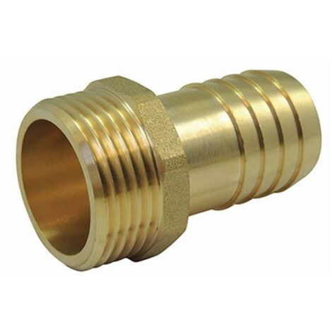 Raccord male fileté - cannelé male en laiton Ø A: 1''1/2  Ø B: 38mm