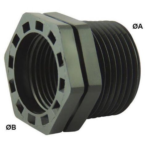 Réduction simple Male / Femelle BSP Ø A: 2''  Ø B: 1''