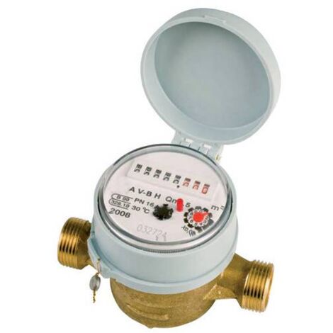 Multitanks – Compteur d'eau divisionnaire 1'' – Débit 4m3/h – Filetage gaz ISO 228-1 – Résistant au gel – Lecture directe sur 8 rouleaux