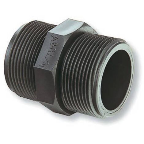 Multitanks – Manchon mâle mâle fileté PEHD 2'' – Raccord double mâle pour arrosage – Résistance chimique et thermique – Norme filetage BSP