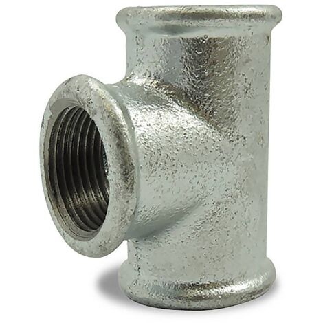 Té égal 90° galvanisé femelle femelle femelle en fonte malléable 1''1/2 (1/2)