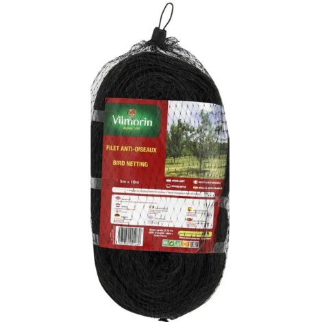 Filet anti-oiseaux 5 m x 10 m – Protection contre nuisibles – Maille résistante pour arbres et récoltes – Vilmorin