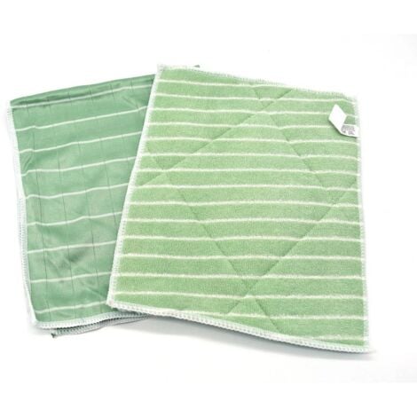 Kit de 1 chiffon microfibres en bambou et 1 lavette double face en bambou lavable pour tout nettoyer