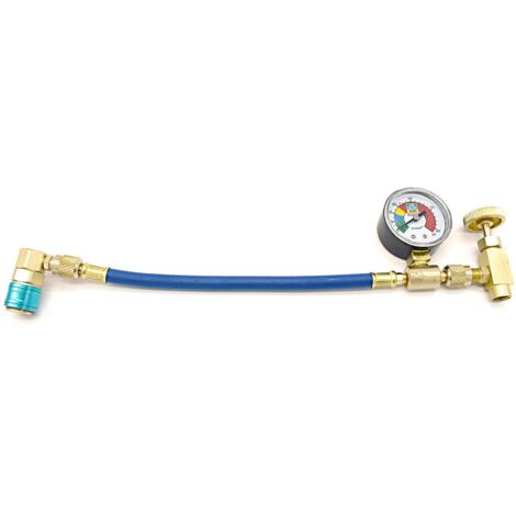 Trousse de recharge climatisation DC402 – Raccords R134a et R12 – Manomètre intégré – Robinet auto-perçant – Compatible véhicules R134a/R12 – Duracool