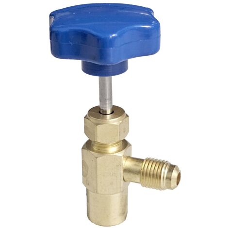Robinet autopercant pour canette – Filetage 1/2 ACME – Embouts mâle 1/4 SAE et femelle 1/4 SAE – Accessoire de climatiseur mobile – Duracool (1/2)
