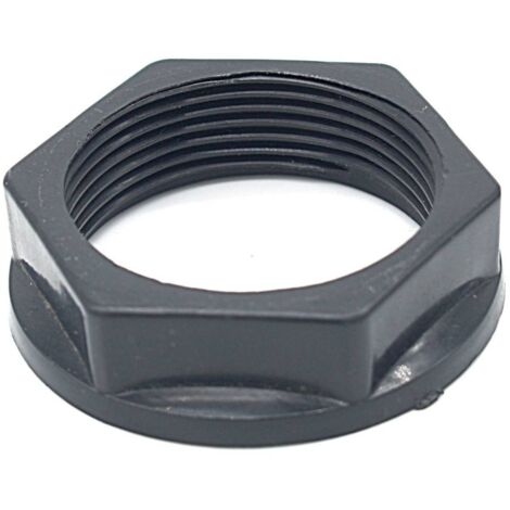 Multitanks – Contre écrou femelle à plateau en PEHD 1''1/4 – Ecrou cylindrique – Filetage métrique pas standard – Raccord durable pour installations en extérieur