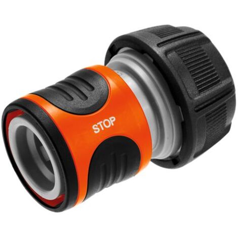 Gardena – Raccord automatique Aquastop 19 mm – Fixation rapide – ABS – Technologie POWER GRIP pour maintien optimal – Compatible tuyaux 19 mm