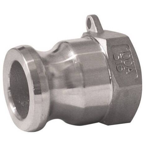 Raccord Camlock male - filetée femelle en inox - Type A Ø A: 1''1/2Ø B: 1''1/2