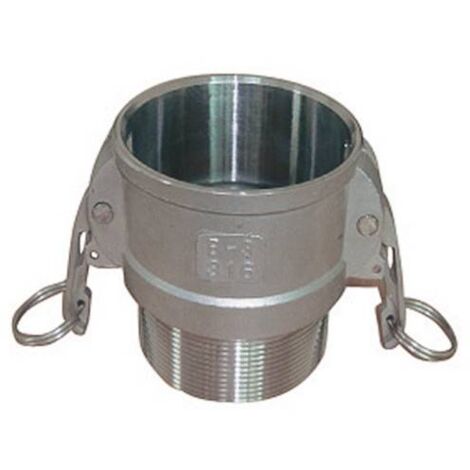 Raccord Camlock femelle - embout fileté male en aluminium - Type B Ø A: 1/2'' Ø B: 1/2''
