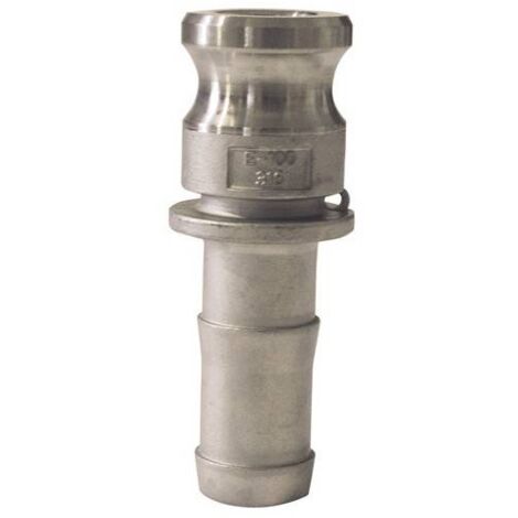 Raccord camlock male - embout cannelé en aluminium - Type E Ø A: 1''1/2 Ø B: 40mm