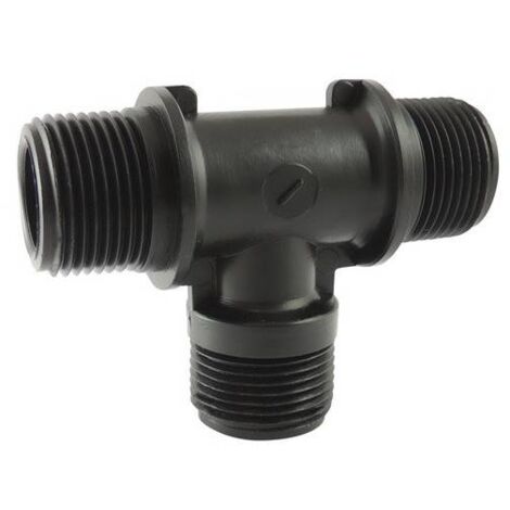 Raccord té male male male fileté BSP 3/4'' (1/2)