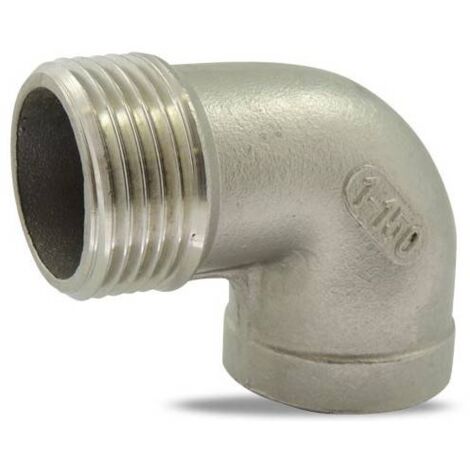 Coude 90° Male / femelle en inox 316 1''
