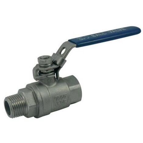 Vanne à boisseau sphérique 2 pièces - corps inox 316 - male femelle 1/2'' (1/2)